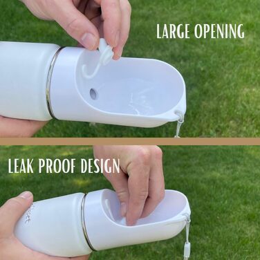 Водяна пляшка для тварин Tito's Closet Pawsome Durstlöscher, 400 мл, нержавіюча сталь, з відділенням для ласощів