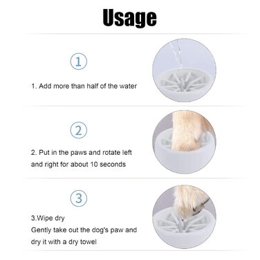 Автоматичний мийник лап для собак та котів, блакитний. Мийка лап для тварин, догляд за шерстю