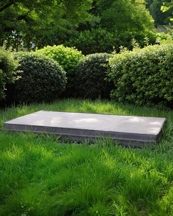 Ортопедичне ліжко для собак Favodormir, великі породи, 104x68 см, знімний чохол з екошкіри, комфортне та прохолодне для дому та вулиці, сірий колір