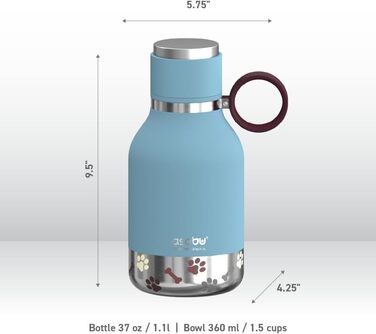 Термос-пляшка Asobu SDB1 975ml з Bluetooth колонкою, блакитний