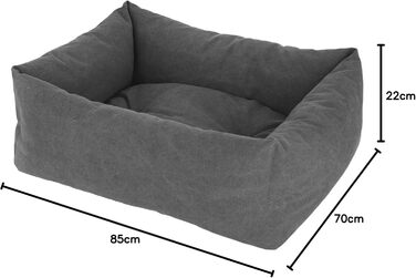 Кербл Лукка - м'яке ліжко для домашніх тварин, сірого кольору, 70x85 см