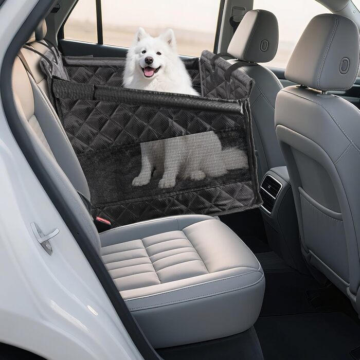 Підвищення для собак у машину: зручне крісло-підвищення для великих та середніх собак, чорний колір