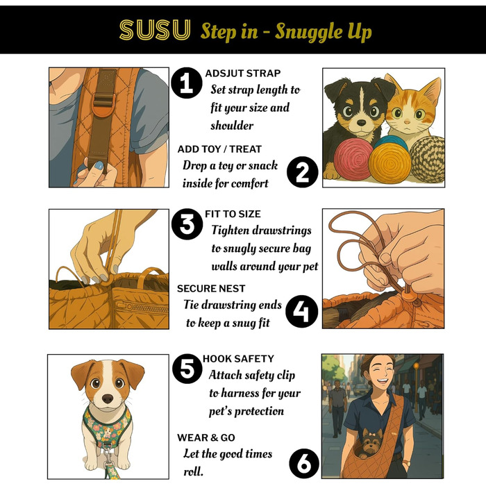 Сумка-кенгуру для собак та котів до 4,1 кг – зручна та безпечна переноска для вигулу та подорожей (Camel-Braun)