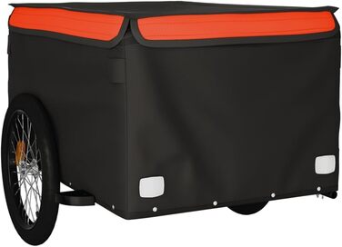 Дитячий/Універсальний причіп для велосипеда, залізний, чорно-помаранчевий, вантажопідйомність 45 кг, також для собак