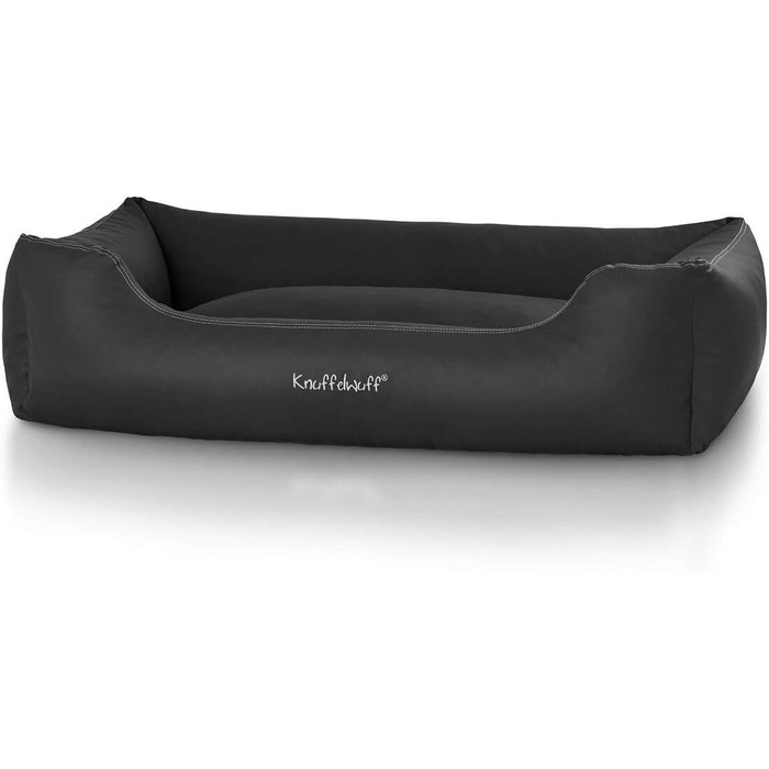 Лягу для собак Knuffelwuff Sidney, чорний, M-L, 85 x 63 см, знімний чохол, легко мити, для великих, середніх та маленьких собак