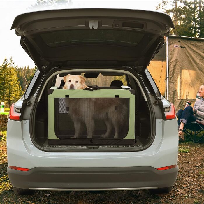 Переносна будка для собак Petsfit, велика, зелена, 90x60x59 см