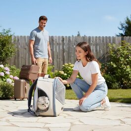 Транспортна сумка для собак Tyinerc | Сумка з регульованими ременями – для подорожей, прогулянок в авто, цуценят, кошенят (блакитна)