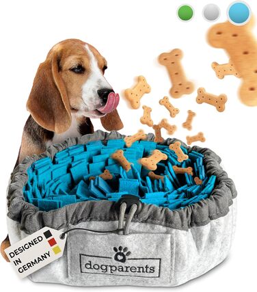 DOGPARENTS® нюхальний килимок для собак малих і великих, міцна синя іграшка-килимок для занять і пошукових ігор