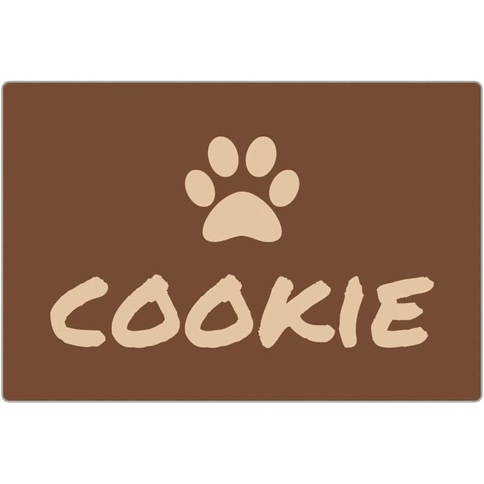 Килимок для собак на замовлення з фоновим малюнком, кісточками, лапами, текстом та шрифтом