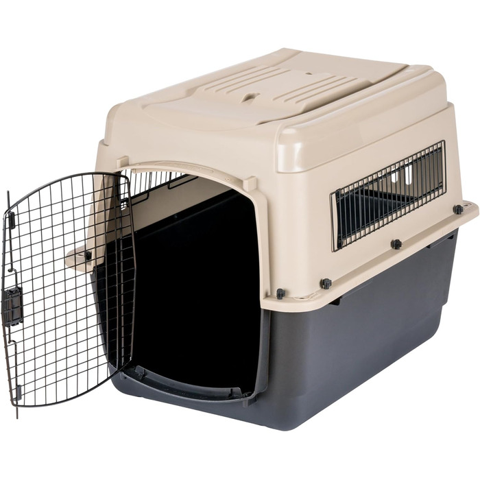Переноска для собак Trixie Vari Kennel V 81 см, чорна/бежева