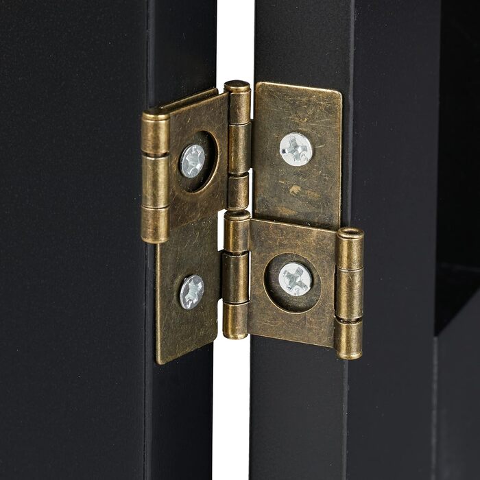 Захисний забірчик для собак Relaxdays, 92 x 206,5 см, 4 панелі, чорний, розкладний, з ніжками, МДФ