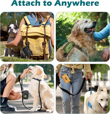 Диспенсер для собачих відходів PetBonus, водонепроникний, з місткістю для ласощів та 15 пакетиків (зелений)