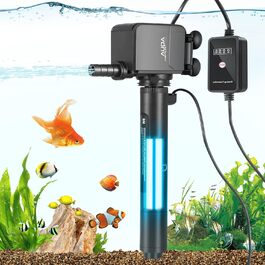 Фільтр для акваріума Aolawco U-V, 120-900 л, 4-в-1 з таймером, 8W лампа проти водоростей, 20W, 1200 л/год
