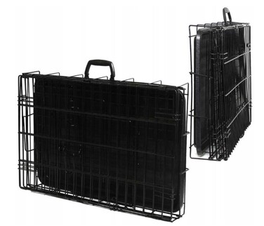 Металевий транспортний клітка-вольєр для собак Anytech, 121x74x82 см, розмір XXXXL