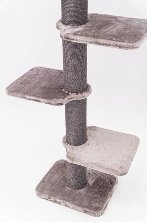 Дряпка для котів Petrebels Alexis 224 до стелі, 45x35x224 см, капучино