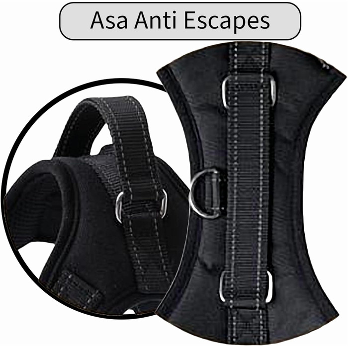 Регульоване обіднє нашийник для маленьких собак з безпечною лінією для автомобіля, посилений, безпечний та зручний, розмір S (Grande)