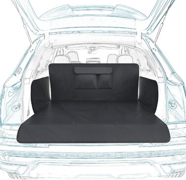 Водонепроникний килимок для собак у машину WhizProducts® – захист для заднього сидіння, фіксація, для подорожей та транспортування. Міцний килимок для заднього сидіння автомобіля (багажник)