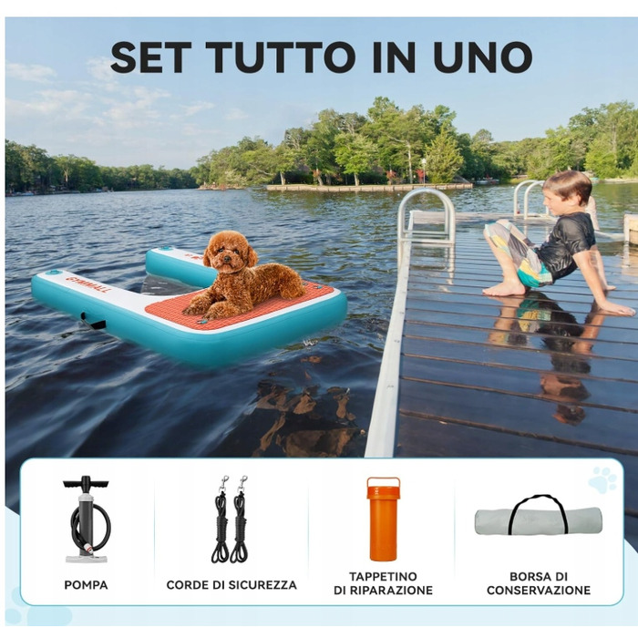 Надувна платформа-трап для собак: вихід із води (басейн, озеро, море)