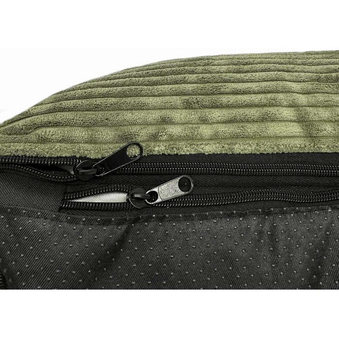 Ортопедичне ліжко для собак Elropet з м'якого корду, кошик для собак XS/S/M/L/XL (XXL 145x110x30 см), оливковий колір