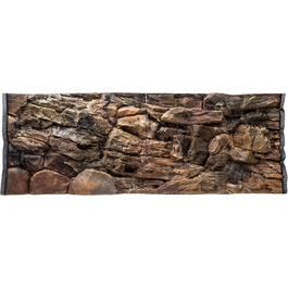 3D фон для акваріума Lesbos, коричневий, 146x54 см, двосекційний – декор і задня стінка для акваріума 150x60 см, аксесуари для великих акваріумів