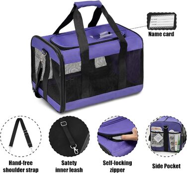 Транспортна переноска для собак та котів HITSLAM, складана, для подорожей, зелена (M)