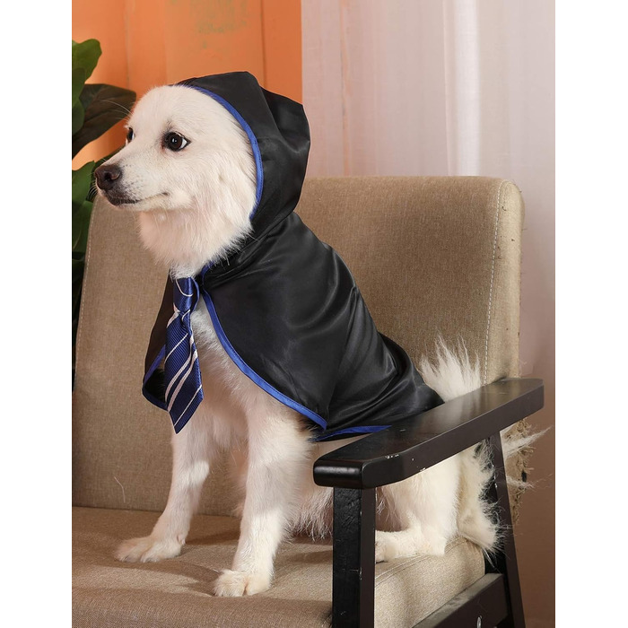 Костюм для собак на Хелловін від Coomour: Заєць з окулярами, середній розмір, блакитний