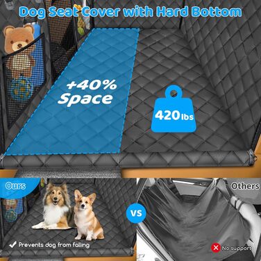 Підстилка для собак у машину URPOWER – міцна основа, захист сидінь, 190 кг, водовідштовхувальна, для SUV та легкових автомобілів
