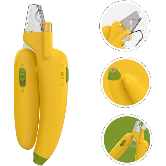 Набір для стрижки кігтів для собак та котів Supvox (набір 3 шт.) - професійний інструмент для догляду за тваринами, нержавіюча сталь, жовтий