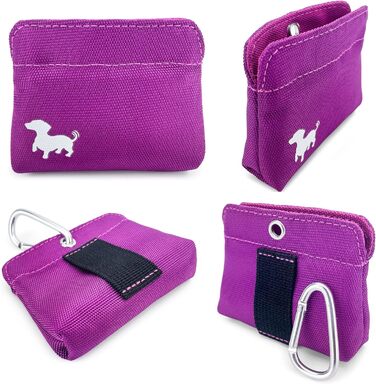 Сумка для ласощів для собак Swaggly – чорна з червоною підкладкою (рожева)