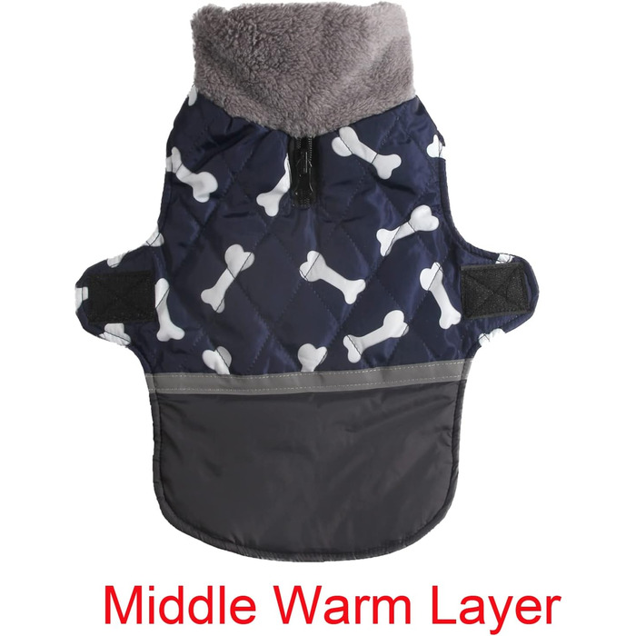 Теплий водонепроникний зимовий накидка для собак, блакитний, розмір S - JoyDaog