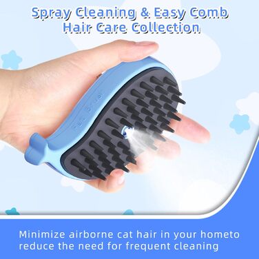 Парова щітка для котів Cloud Care, електрична перезаряджувана щітка для видалення шерсті, догляду за шерстю котів і собак, 3 покоління
