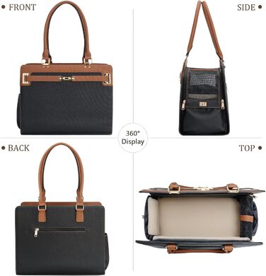 Сумка-переноска для собак та котів 2-в-1 (чорний/коричневий) - стильна та складна переноска для маленьких тварин