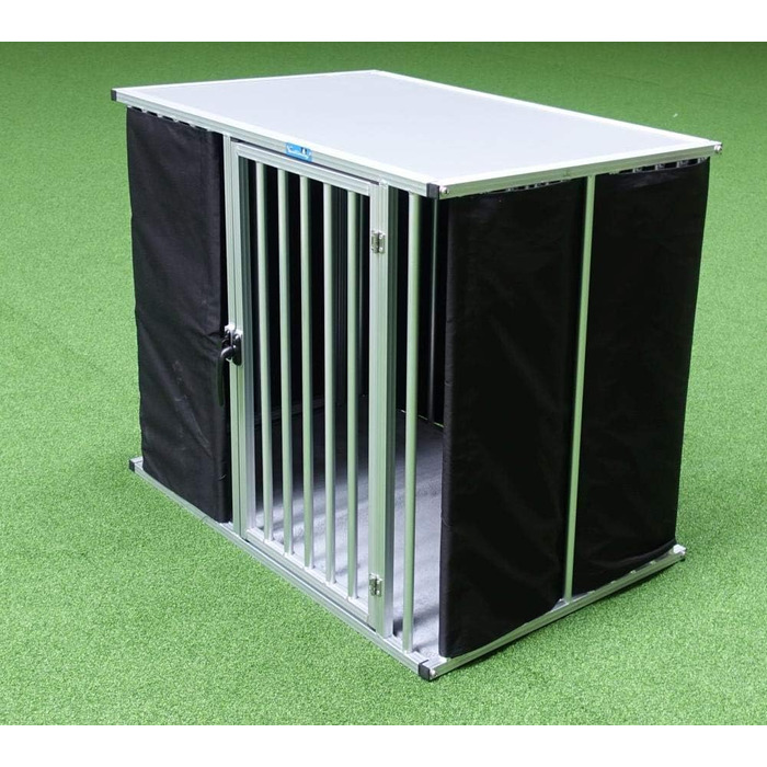 Металева клітка для собак Callieway ALU DOGBOX, XXL, 2 двері, вертикальні прути, для дому та офісу