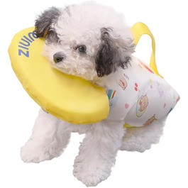 Жилет для плавання собак WINIZ – рятувальний жилет для тварин з регульованою посадкою, високою плавучістю та зручним ручним захопленням – ідеальний для водних розваг (жовтий, S)