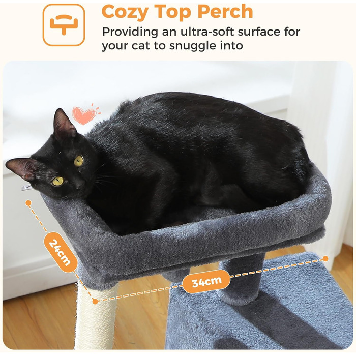 PAWZ Road Квітковий кігтеточка-кімнатний комплекс для котів з металевою гамаком, 6-ярусна кімнатна конструкція для дорослих котів з будиночком та великою верхньою платформою, 113 см, Зелений