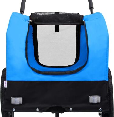 Причіп для велосипеда, 63,5x143x103 см, блакитний та чорний