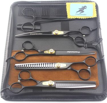 Набір професійних ножиць для грумінгу тварин, 7 дюймів, нержавіюча сталь 9Cr, для собак, котів та інших домашніх улюбленців