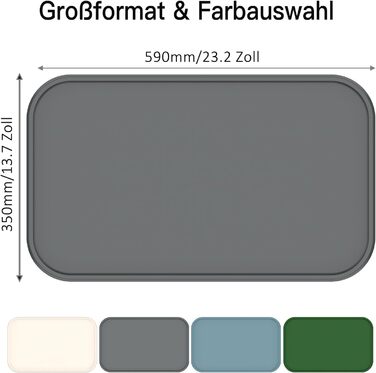 Підкладка під миски для котів та собак, силіконова, з високим бортиком, вологостійка, сіра