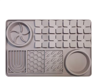 Килимок для повільного годування собак, антистрес, для грумінгу, сірий