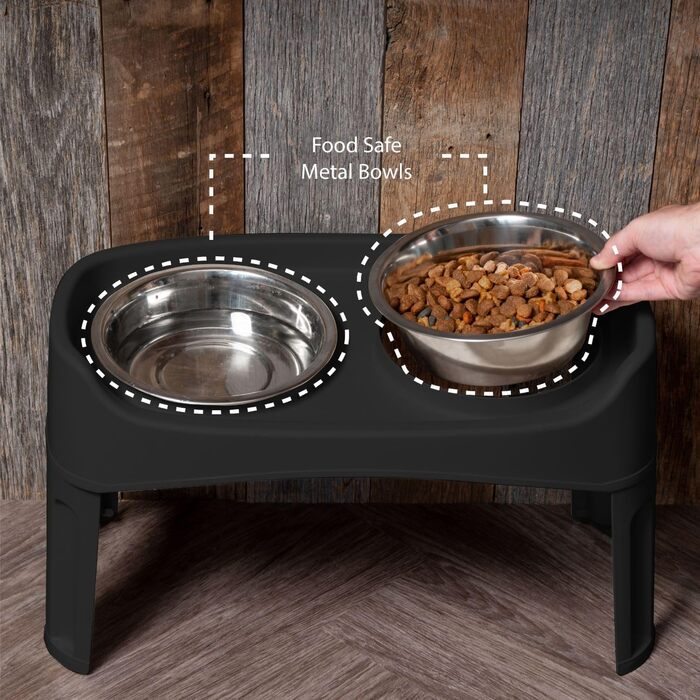 Підвищені годівниці для собак Iris Ohyama 2 шт. PEF-L, L29 x B57 x H31 см, складані, для здорового травлення