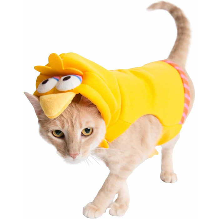 Костюм для собак Сезам вулиця (Big Bird) - теплий худі для собак, розміри S, M, L, XL - ідеально для Хелловіну, вечірок, фотосесій, подарунок для собаківника