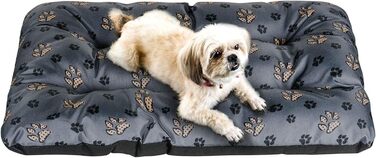 Лежанка для собак SuperKissen24: м'яка, водонепроникна, миється, розмір M, 55x40 см, чорний та сірий колір