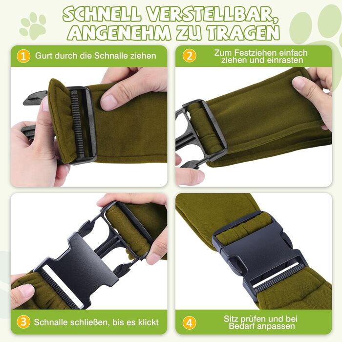 Трансформер для собак та котів ALLSOPETS, дихаюча сумка-переноска з безпечною шлейкою, м'яка переноска для подорожей та до ветеринара (Оливковий)