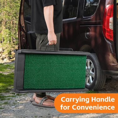 Рампа для собак у машину, вантажівку, SUV: трав'яна підкладка, 155 см, антиковзаюча, для великих собак