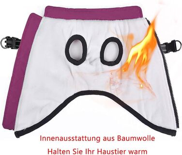 Водонепроникний теплий жилет для собак - теплий одяг для маленьких собак з D-порогом (фіолетовий, 2XL)