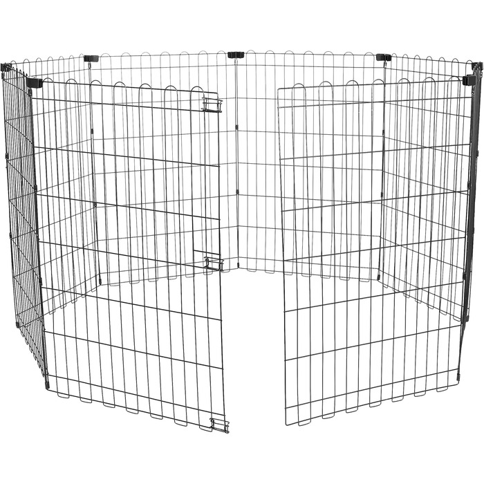 Клітка-вольєр для собак та інших тварин Amazon Basics, металева, складна, 91x91 см