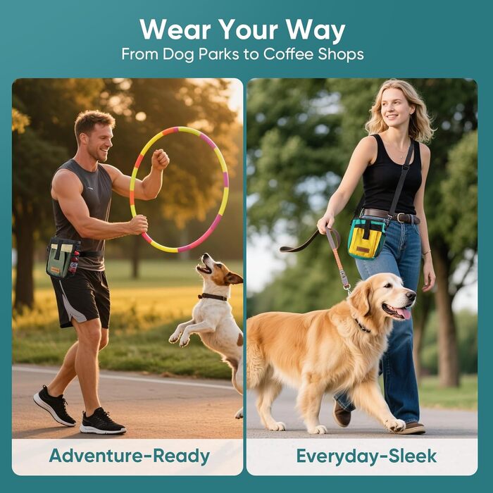 Сумка для ласощів для собак Leckerlitasche, поясна сумка для прогулянок, водонепроникна, чорна та зелена