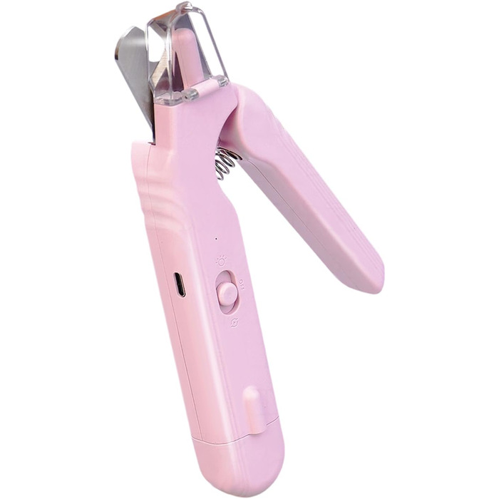 Електричний триммер для обрізки кігтів собак та котів 2-в-1 з LED-підсвічуванням та захисним насадком, ергономічний дизайн, для собак та котів будь-якого розміру