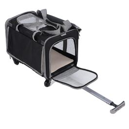 Транспортна переноска для котів та собак на колесах, складна, м'яка, з телескопічною ручкою. Ідеальна для подорожей, кемпінгу та активного відпочинку.