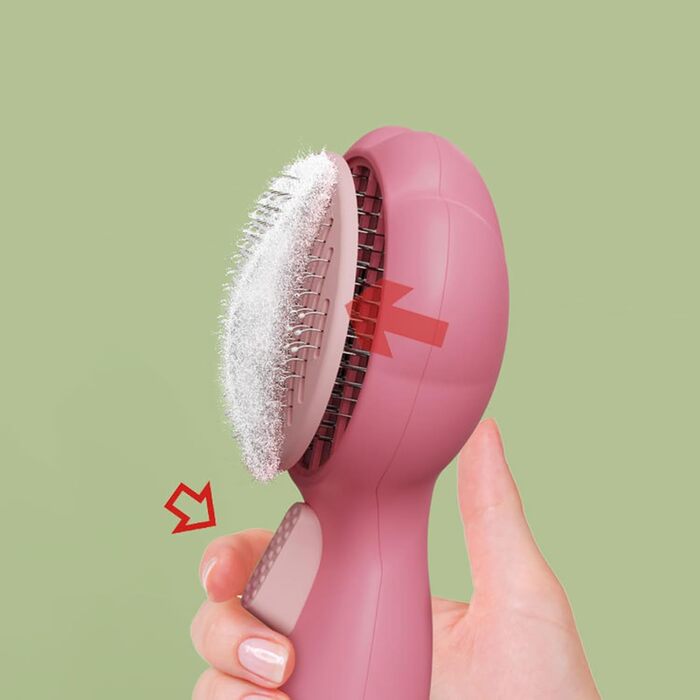 Щітка для тварин самоочисна, змушує збирати шерсть для собак/котів, підходить для всіх порід з довгою та короткою шерстю. Догляд за шерстю для довгошерстих котів